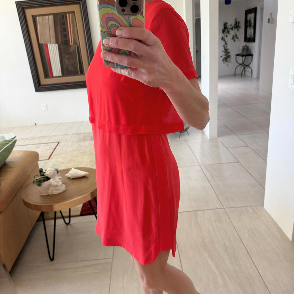 BCBG Mini Coral Red Dress - Size S